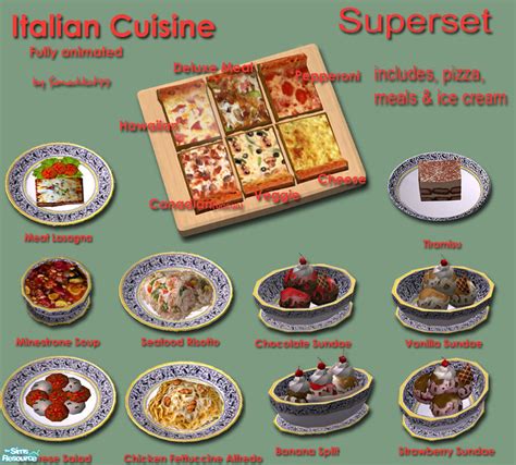 The Sims Resource Italian Cusisine Superset