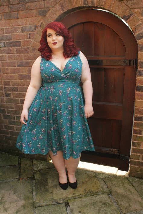 Bbw Coutures Teal Deer Design 1950s Vintage Party Dress She Might Be