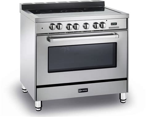 Dual fuel range with gas stove and electric oven in durasnow stainless steel. Verona VEFSEE365SS 36 Inch Freestanding Electric Range ...