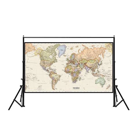 The World Physical Map Hd Canvas Painting For School Fruugo Dk