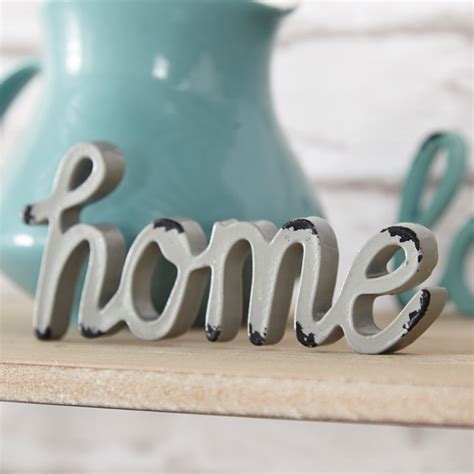 Metal Freestanding Home Letters Paperweight