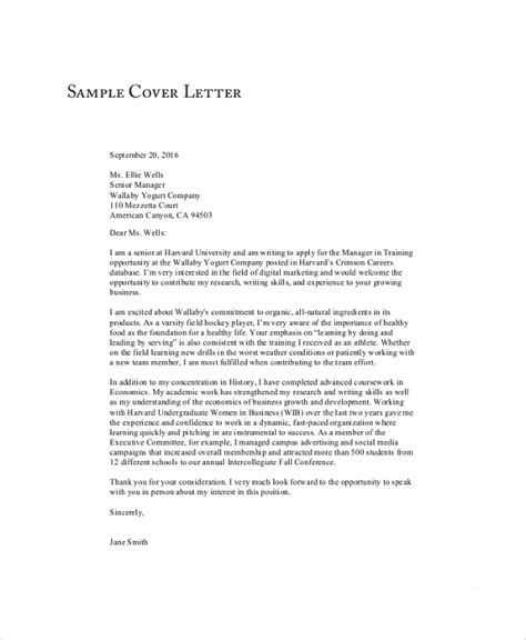 Free 8 Sample Cover Letter For Resume Templates In Pdf Ms Word