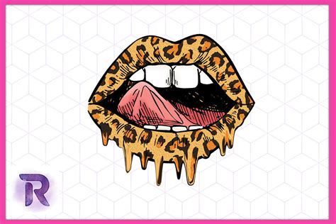 Sexy Dripping Leopard Lips Sublimation Graphic By Revelin · Creative