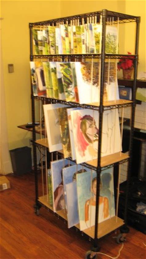 Art Storage Rack For Painters Easy To Build Wetcanvas Art Studio
