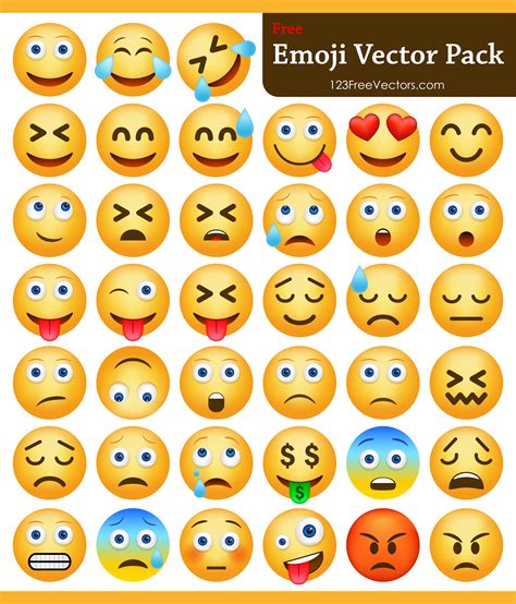 Emoji Vector Pack At GetDrawings Free For Personal Use Emoji
