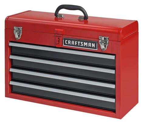 Craftsman 4 Drawer Portable Metal Box Steel Mechanic Tool Chest Toolbox