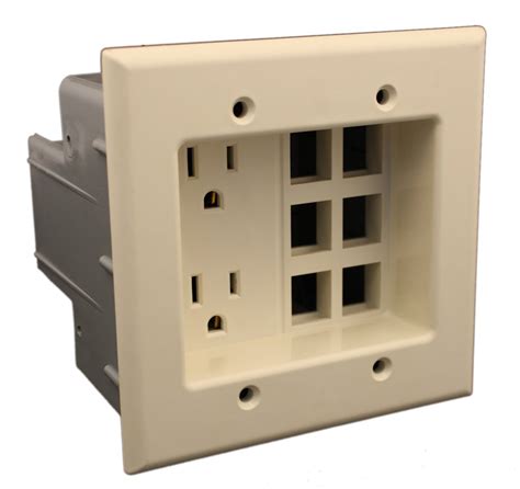 Leviton 690 T 15 Amp 2 Gang Recessed Device With Duplex Receptacle And