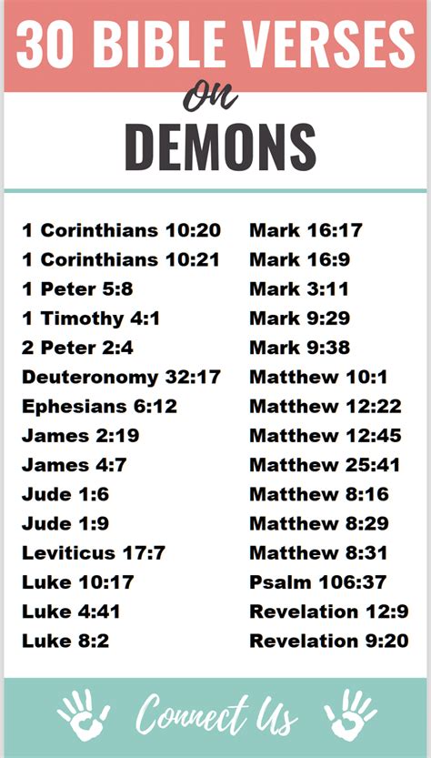30 Compelling Bible Scriptures On Demons Connectus