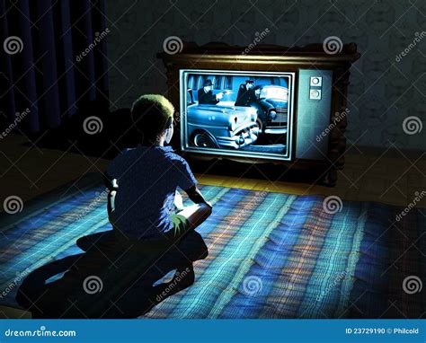 Child Watching Television Stock Illustration Image Of Watching 23729190