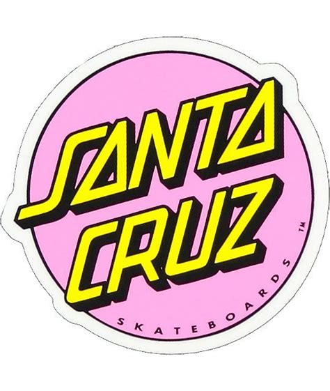 Santa Cruz Other Dot Light Pink 3 Sticker Zumiez Santa Cruz