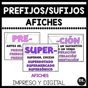 Prefijos Y Sufijos Afiches Prefixes And Suffixes Spanish Tpt My XXX