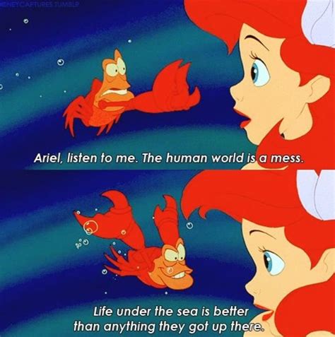 Although We Were Little Sebastian Was So Right Little Mermaid