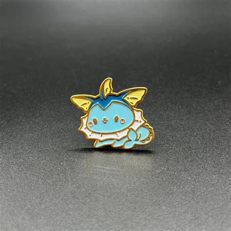 Cute Chibi Vaporeon Pokémon Enamel Pin Etsy