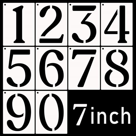 Dxcyz 7 Inch Large Number Stencils Kit 0 9 Address Number