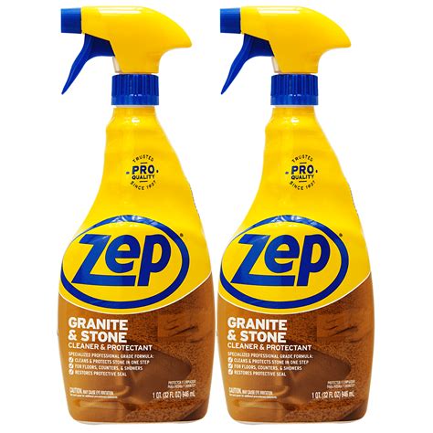 Zep Granite And Stone Cleaner And Protectant 32 Oz Pack Of 2 Cleans