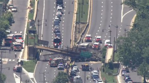 Pedestrian Bridge Collapses Onto Washington Dc Highway Injuring