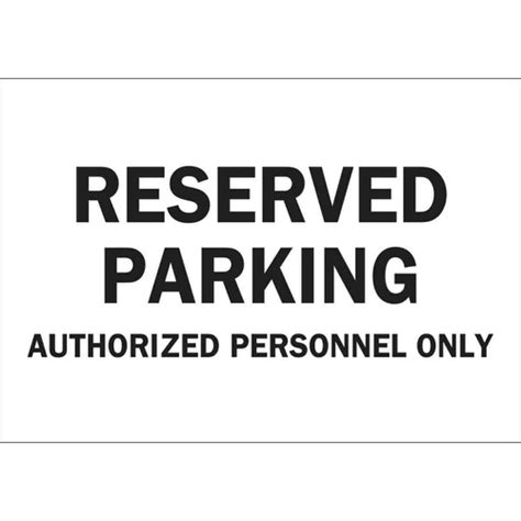 Order 40817 By Brady Parking Authorized Personnel Only Sign Us Mega Store