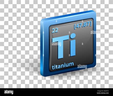 Titanium Chemical Element Chemical Symbol With Atomic Number And