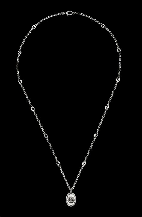 Gucci Gg Pendant Necklace Sterling Silver Editorialist