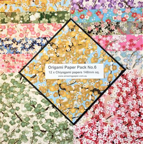 Amazing Origami Pack No6 With Chiyogami Papers 12 X 148sq Amazing