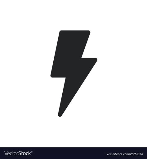 Bolt Icon Lightning Symbol Pictograph Royalty Free Vector