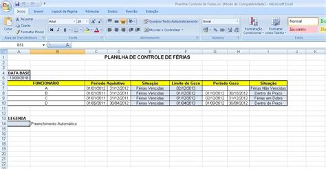 Get Planilha Para Controle De Férias Images Plani