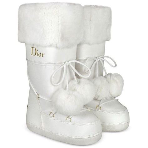 Christian Dior Polaire Signature White Moon Boots 610 Nzd Liked On Polyvore Featuring Shoes