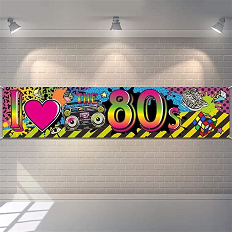 80s Party Decorations I Love 80s Banner 1980s Hip Hop Sign Backdrop