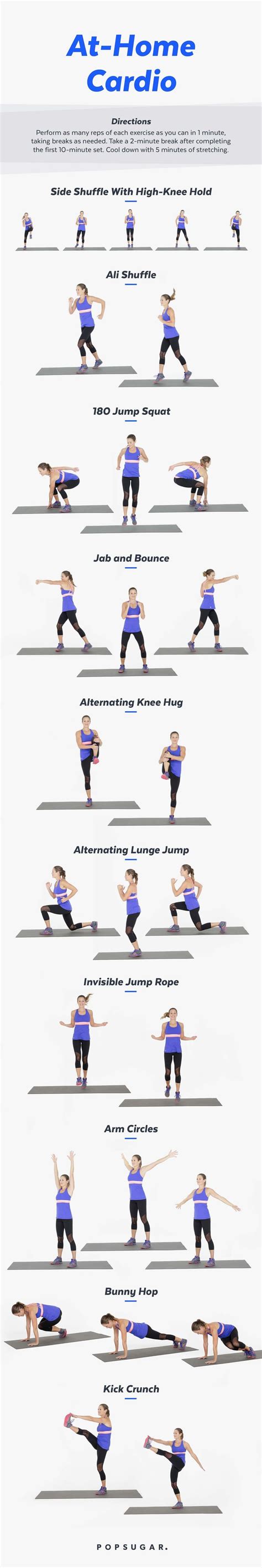 Printable Cardio Workouts Popsugar Fitness Uk
