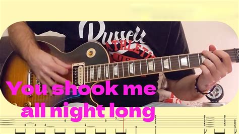 Acdc You Shook Me All Night Long Guitar Cover And Tab Youtube
