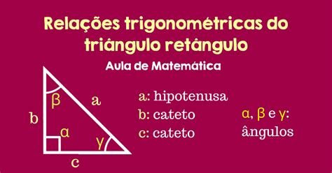 Relações Trigonométricas Do Triângulo Retângulo Seno Cosseno E Tangente
