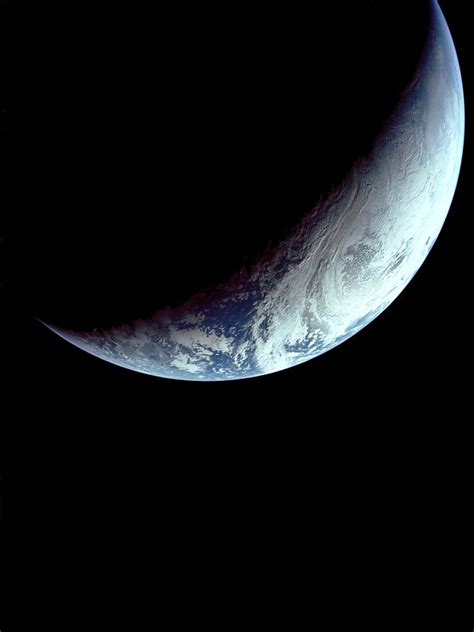Apollo 4 Crescent Earth Wallpaper Image Of The Crescent Ea Flickr