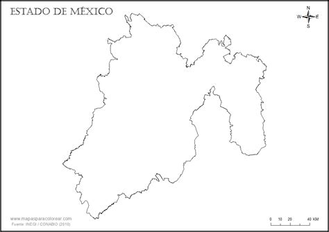 Mapas Del Estado De México Para Colorear