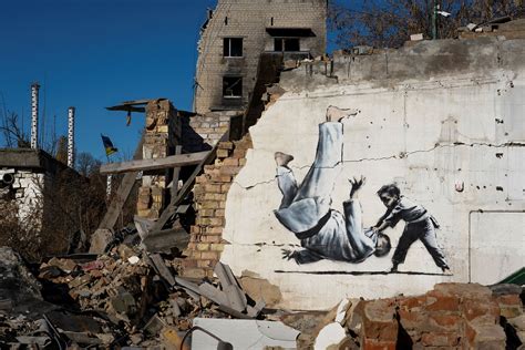 Banksy Unveils New Graffiti In Bombed Out Ukrainian Town Daily Sabah