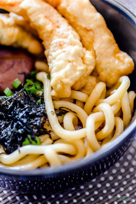 Japanese Tempura Udon Noodle Soup Recipe Shrimp And Vegetable