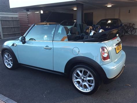 2011 Mini Cooper D Convertible In Rare Ice Blue With