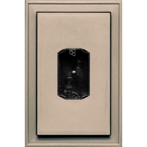 Mounting your own lighting fixture on vinyl siding takes some electrical know how. Builders Edge 8.125 in. x 12 in. #069 Tan Jumbo Electrical ...