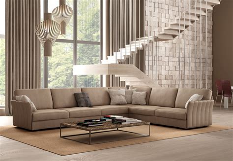 Full Grain Low Profile Sectional High Back Brianform Coutur 
