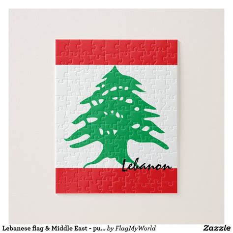 Lebanese Flag And Middle East Puzzlessports Fans Jigsaw Puzzle