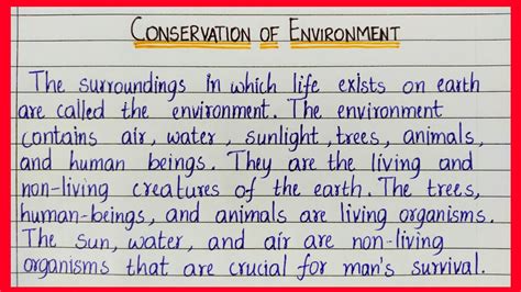 Essay On Conservation Of Environment International Writings Save
