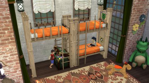 Ts3 To Ts4 Castle Bunkbed For Toddlers Two Versions Enure Sims