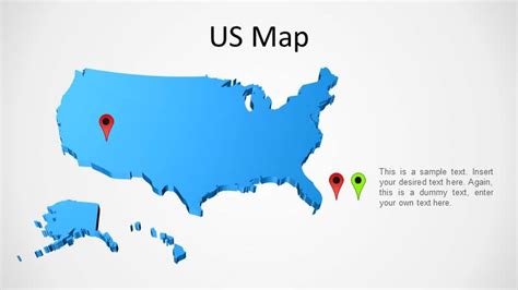 3d Powerpoint Map Of The United States Slidemodel