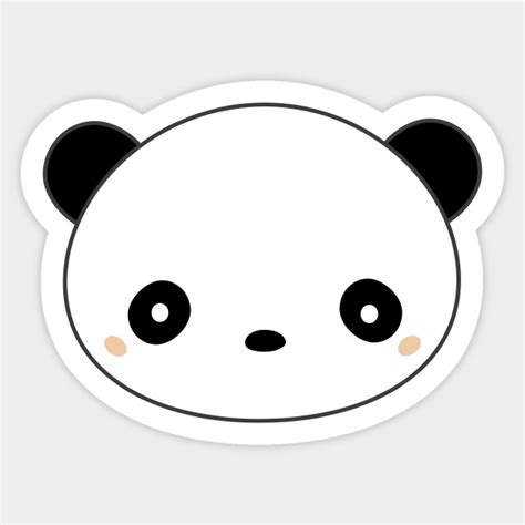 Kawaii Cute Panda Face Cute Panda Sticker Teepublic