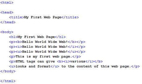 How To Make A Web Page Simple Html Simple Html Code Coding
