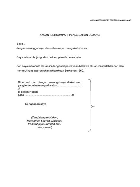 Dengan menempuh jalan mencari ilmu, allah akan memudahkannya masuk surga. Contoh Surat Pengesahan Bujang Sabah