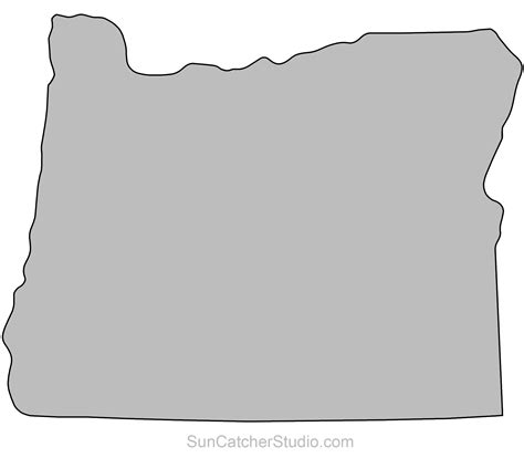 Oregon - Map Outline, Printable State, Shape, Stencil, Pattern | Oregon map, Oregon outline, Map ...