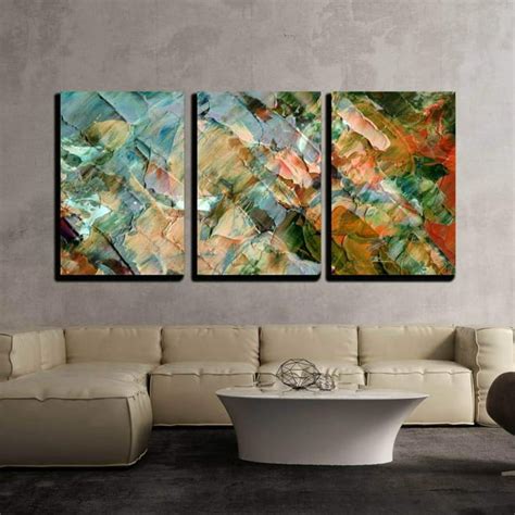 Wall26 3 Piece Canvas Wall Art Picture Oil Paints Abstract