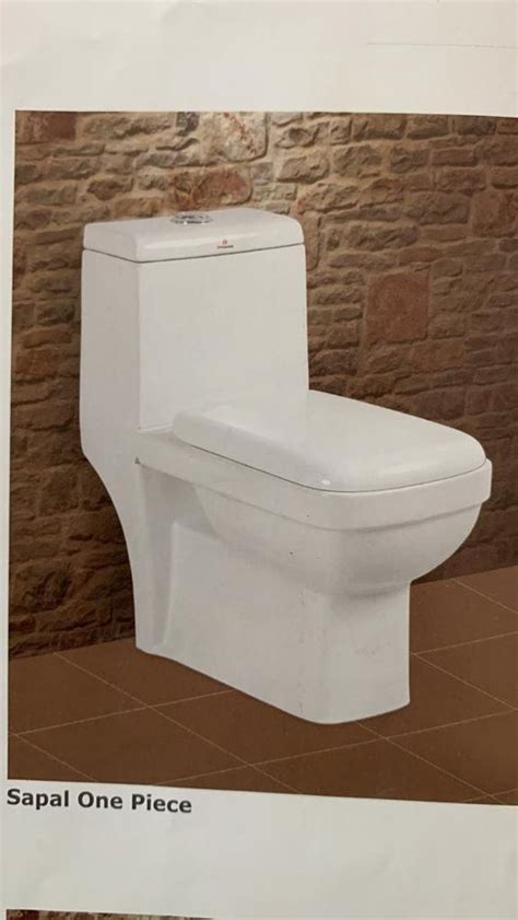Premium Grade Ceramic Floor Mounted One Piece Toilet Commode Western Commode White At Rs