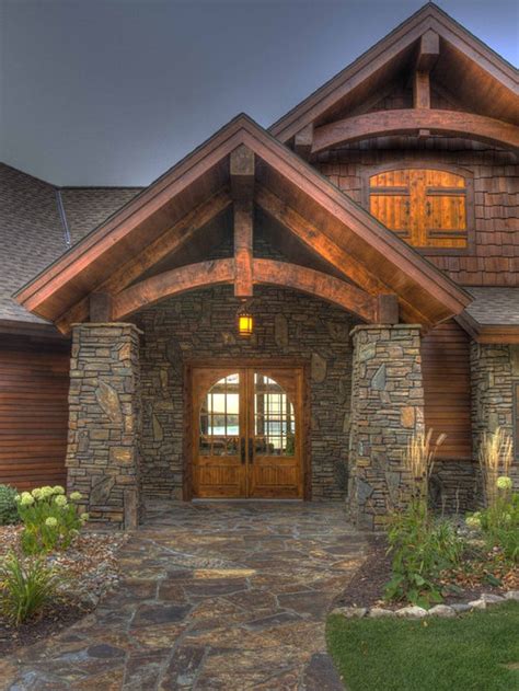 Timber Frame Entry Home Design Ideas Pictures Remodel And Decor