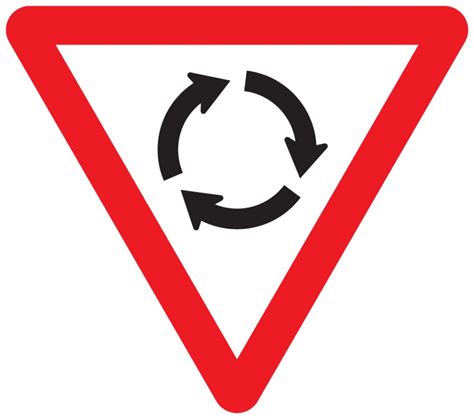 Rg 6r Roundabout Give Way Sign Rp21 Or R2 3 Rtl